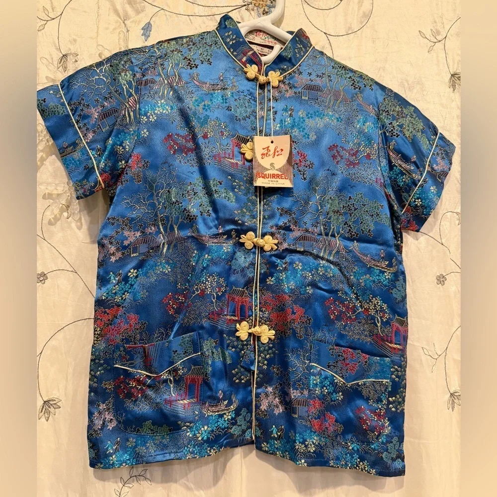 Blue Floral Kids Blouse